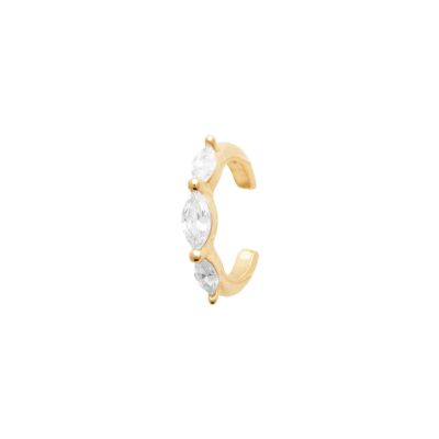 Boucles d'oreilles en plaqué or et oxyde de zirconium