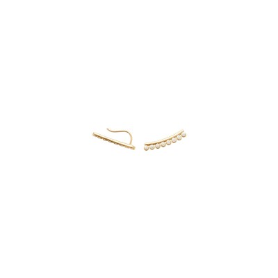 Boucles d'oreilles en plaqué or et oxyde de zirconium