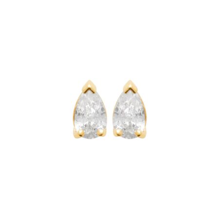 Boucles d'oreilles en plaqué or et oxydes de zirconium