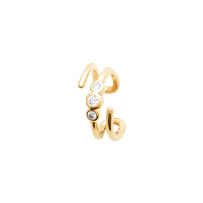 Boucles d'oreilles en plaqué or et oxyde de zirconium