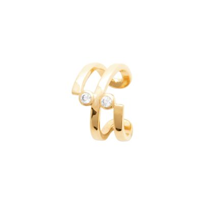 Boucles d'oreilles en plaqué or et oxyde de zirconium