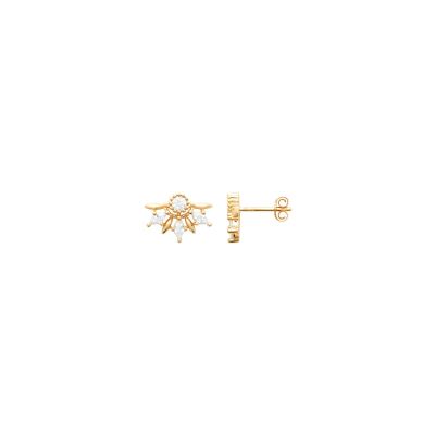 Boucles d'oreilles en plaqué or et oxyde de zirconium