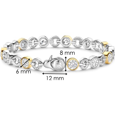 Bracelet Ti Sento en argent doré et oxyde de zirconium