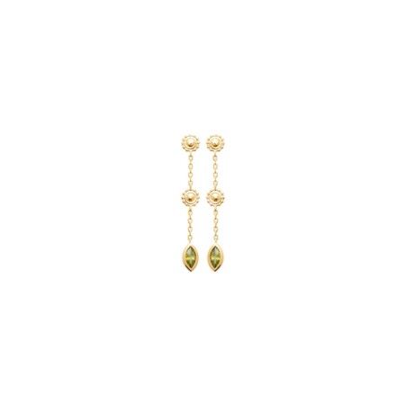 Boucles d'oreilles en plaqué or et oxyde de zirconium