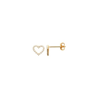 Boucles d'oreilles en plaqué or et oxyde de zirconium