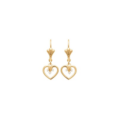 Boucles d'oreilles en plaqué or et oxyde de zirconium
