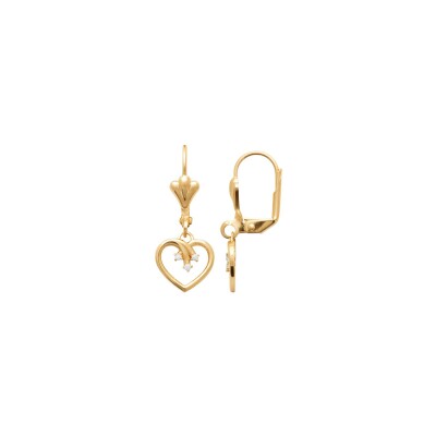 Boucles d'oreilles en plaqué or et oxyde de zirconium