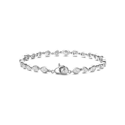 Bracelet Ti Sento en argent plaqué platine et oxyde de zirconium