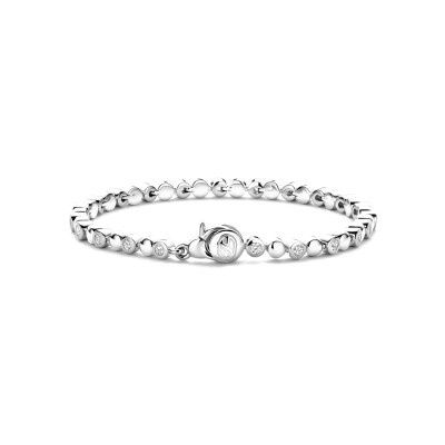 Bracelet Ti Sento en argent plaqué platine et oxyde de zirconium