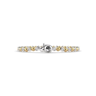 Bracelet Ti Sento en argent doré et oxyde de zirconium