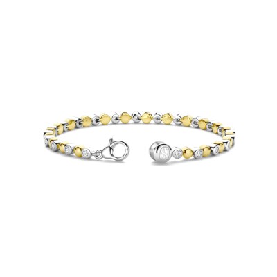 Bracelet Ti Sento en argent doré et oxyde de zirconium