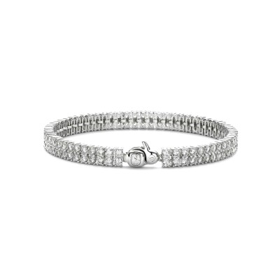 Bracelet Ti Sento en argent plaqué platine et oxyde de zirconium