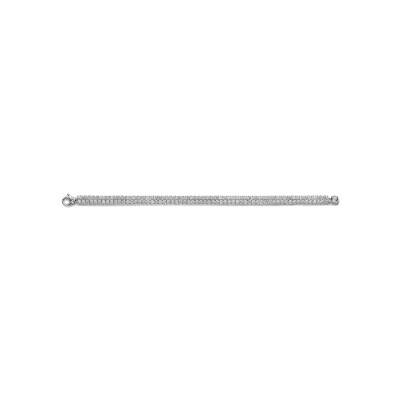 Bracelet Ti Sento en argent plaqué platine et oxyde de zirconium