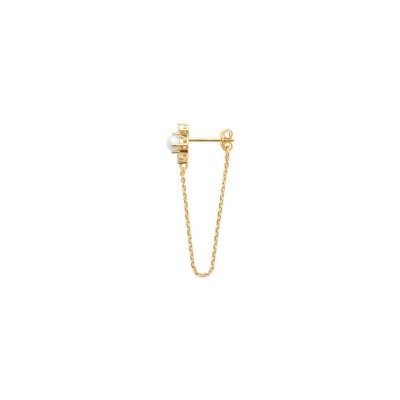 Boucles d'oreilles en plaqué or et perle d'imitation