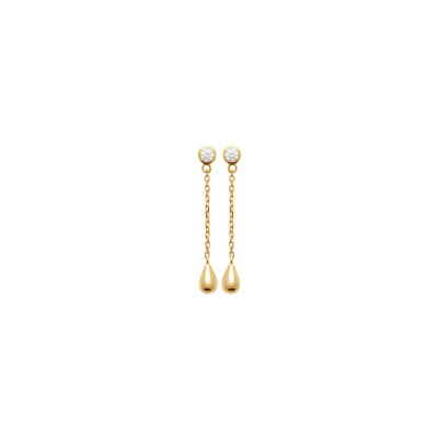 Boucles d'oreilles en plaqué or et oxyde de zirconium