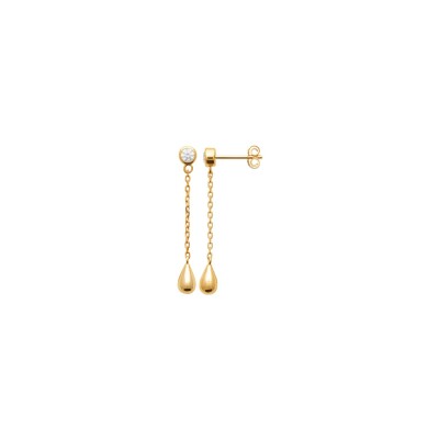 Boucles d'oreilles en plaqué or et oxyde de zirconium