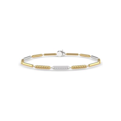 Bracelet Ti Sento en argent doré et oxyde de zirconium