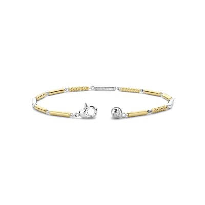 Bracelet Ti Sento en argent doré et oxyde de zirconium