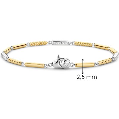 Bracelet Ti Sento en argent doré et oxyde de zirconium