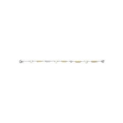 Bracelet Ti Sento en argent doré et oxyde de zirconium, taille S