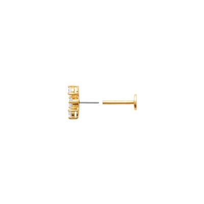 Boucles d'oreilles en plaqué or et oxyde de zirconium
