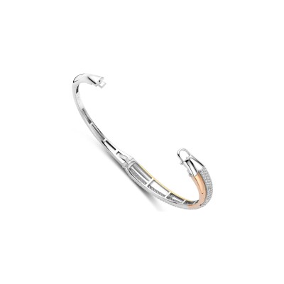 Bracelet Ti Sento en argent plaqué platine, argent plaqué or jaune, rose et oxyde de zirconium