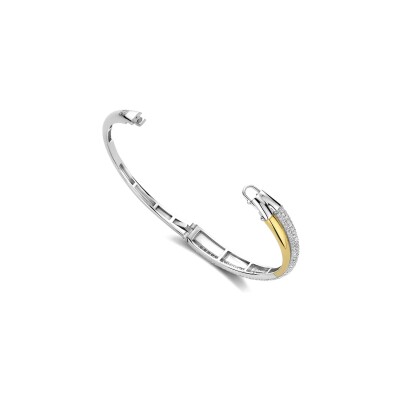 Bracelet Ti Sento en argent doré et oxyde de zirconium