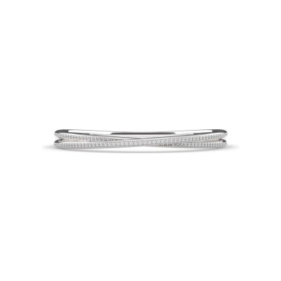 Bracelet Ti Sento en argent plaqué platine et oxyde de zirconium
