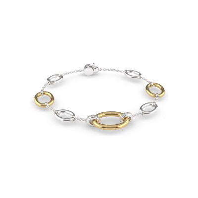 Bracelet Ti Sento en argent doré et oxyde de zirconium