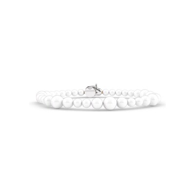 Bracelet Ti Sento en argent plaqué platine et perles