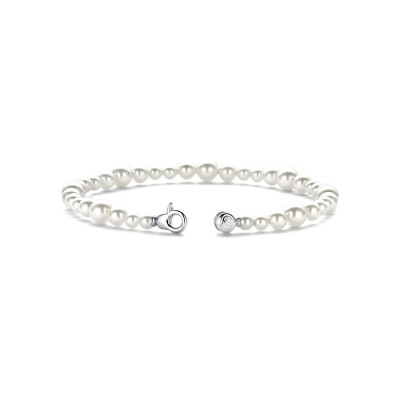Bracelet Ti Sento en argent plaqué platine et perles