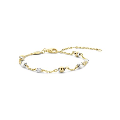 Bracelet Ti Sento en argent doré et oxyde de zirconium