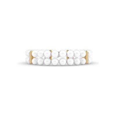 Bracelet Ti Sento en argent doré et perles