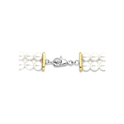 Bracelet Ti Sento en argent doré et perles