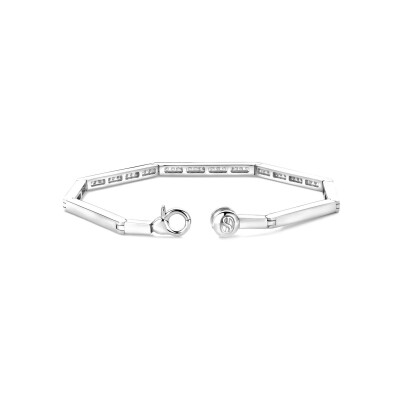 Bracelet Ti Sento en argent plaqué platine et oxyde de zirconium