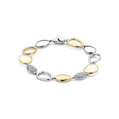Bracelet Ti Sento en argent doré et cristal synthétique
