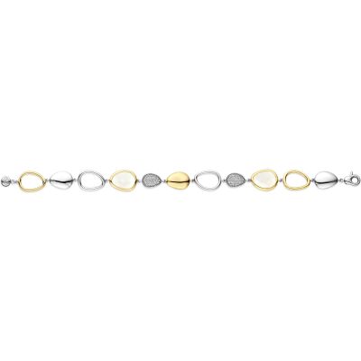 Bracelet Ti Sento en argent doré et cristal synthétique