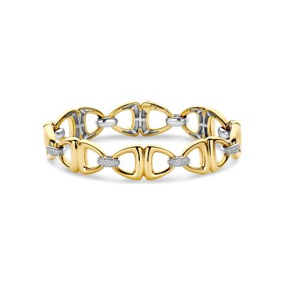 Bracelet Ti Sento en argent doré et oxyde de zirconium