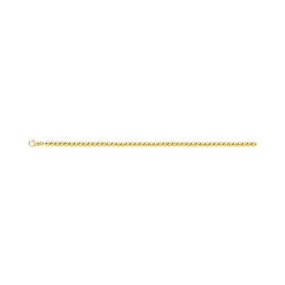Chaîne maille boule 5mm en or jaune