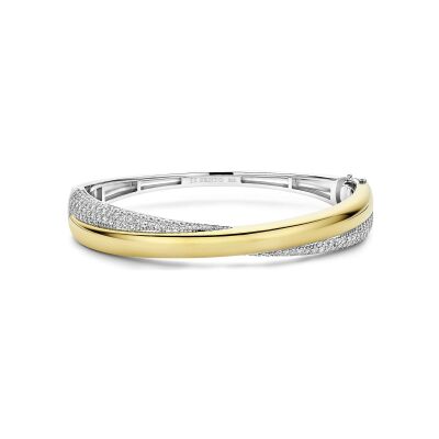 Bracelet Ti Sento en argent doré et oxyde de zirconium