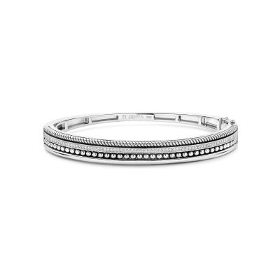 Bracelet Ti Sento en argent plaqué platine et oxyde de zirconium