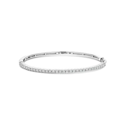 Bracelet Ti Sento en argent plaqué platine et oxyde de zirconium