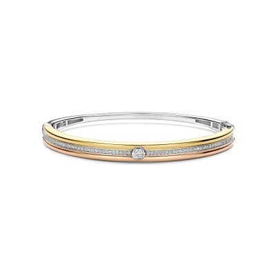 Bracelet Ti Sento en argent plaqué platine et oxydes de zirconium