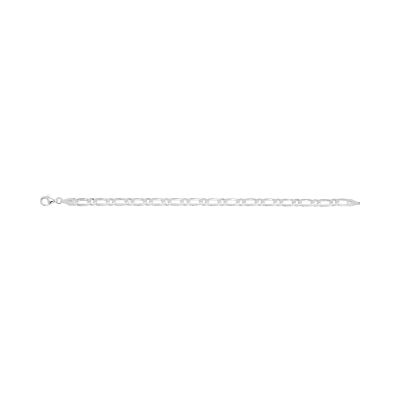 Bracelet chaîne maille alternée en argent