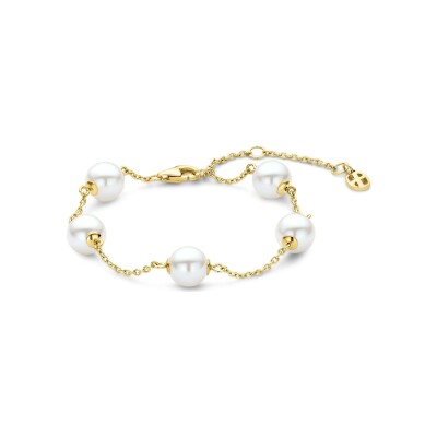Bracelet Ti Sento en argent doré et perle d'imitation