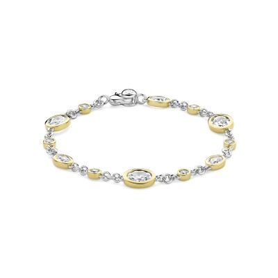 Bracelet Ti Sento en argent doré et oxydes de zirconium