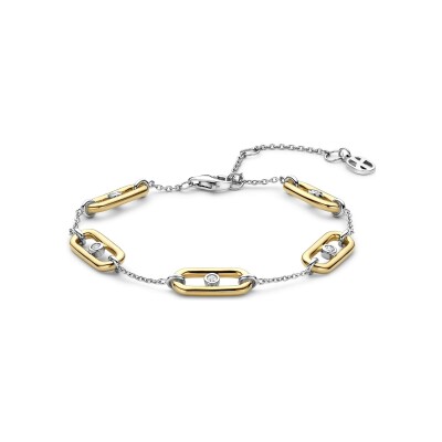 Bracelet Ti Sento en argent doré et oxydes de zirconium