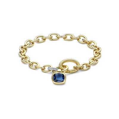 Bracelet Ti Sento en argent doré et oxydes de zirconium