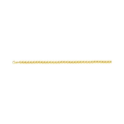 Chaîne maille boule 7mm en or jaune, taille 45 cm