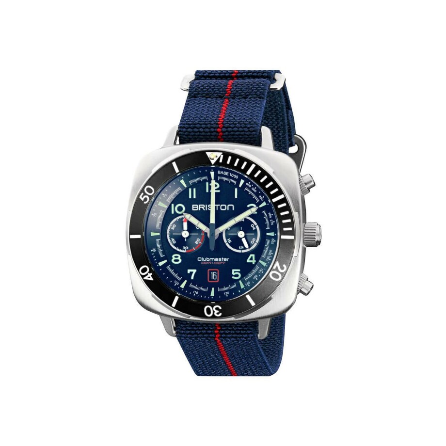 Briston Clubmaster Outdoor Acier - Bleu watch 23144.S.O.15.ENB